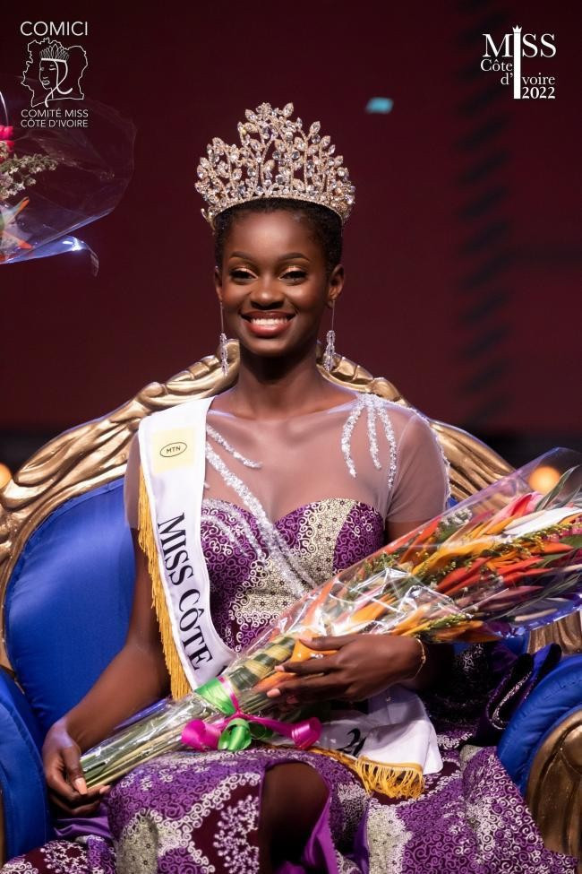 Marlène Kany Kouassi, 23 tuổi, đã đăng quang trong cuộc thi Hoa hậu Bờ Biển Ngà 2022 và trở thành đại diện của Bờ Biển Ngà tại cuộc thi Hoa hậu Thế giới năm 2022.