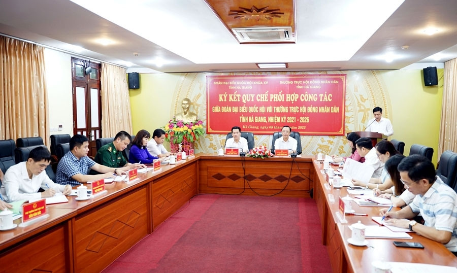 Hà Giang: Ký kết Quy chế phối hợp công tác giữa Đoàn ĐBQH với Thường trực HĐND tỉnh