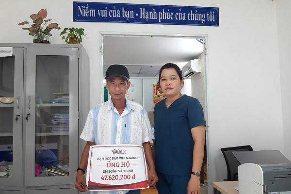 Em Đoàn Văn Bình được bạn đọc ủng hộ gần 48 triệu đồng