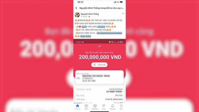 Hỏi vay 1 tỷ đồng qua mạng, bị lừa gần 2,5 tỷ đồng