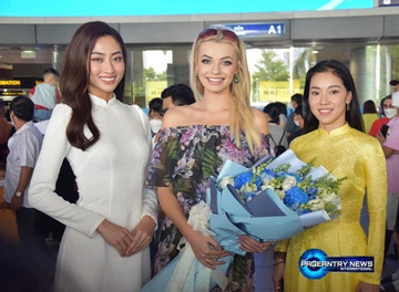 Miss World 2021 Karolina Bielawska arrives in Vietnam