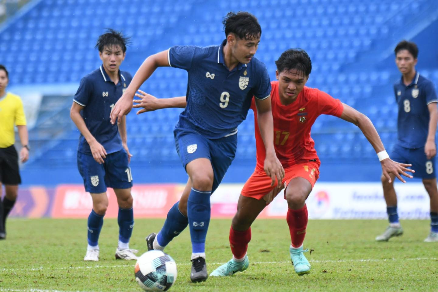 U19 Thái Lan đánh bại U19 Myanmar ở trận cầu 10 bàn thắng