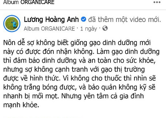 Facebooker Lương Hoàng Anh chê gạo thị trường có thuốc”, doanh nghiệp bức xúc - Ảnh 2.