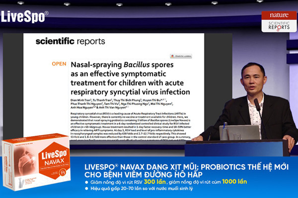 Nghiên cứu khả năng hỗ trợ điều trị của LiveSpo® Navax cho trẻ nhiễm RSV