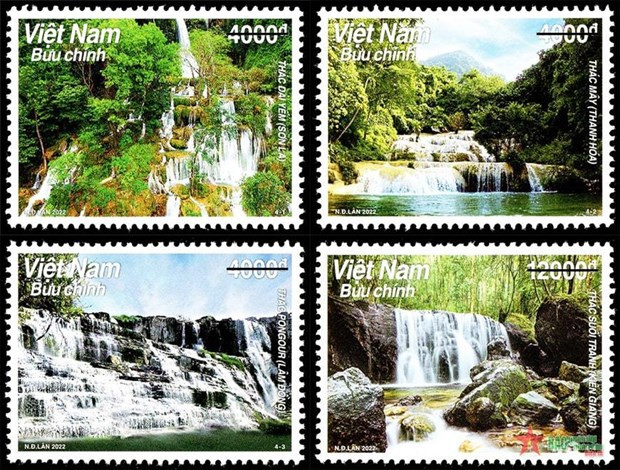 Stamp collection featuring famous Vietnamese waterfalls released hinh anh 2