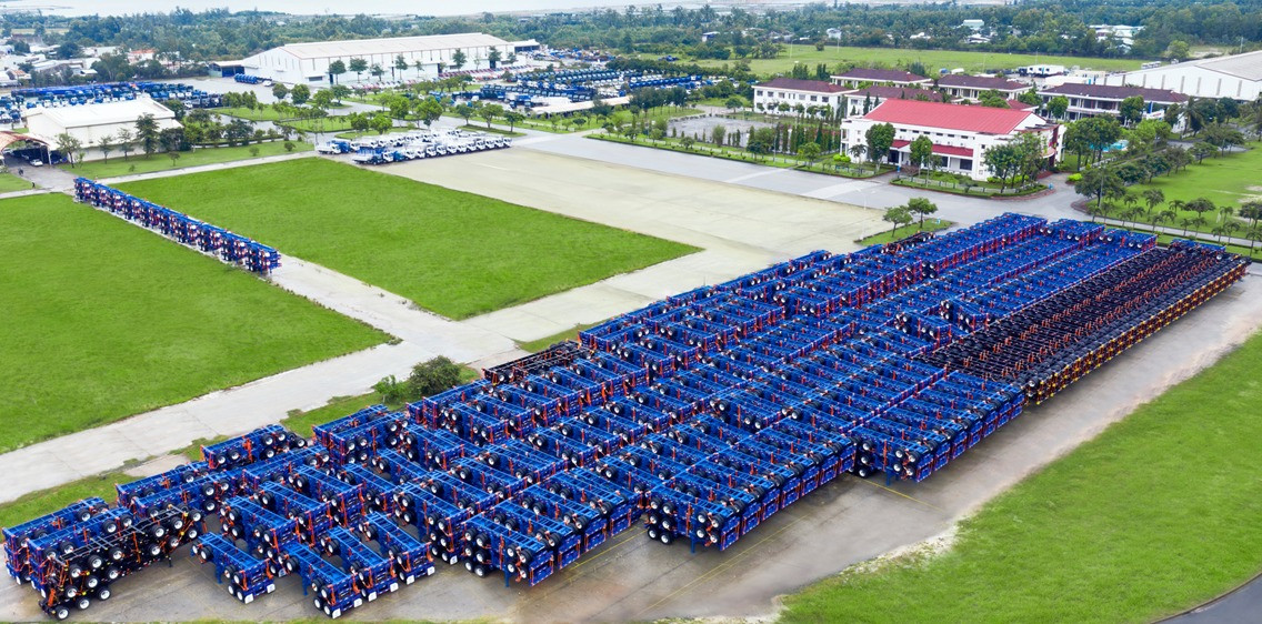 Sơmi rơmoóc là một trong những sản phẩm xuất khẩu chủ lực của THACO Industries