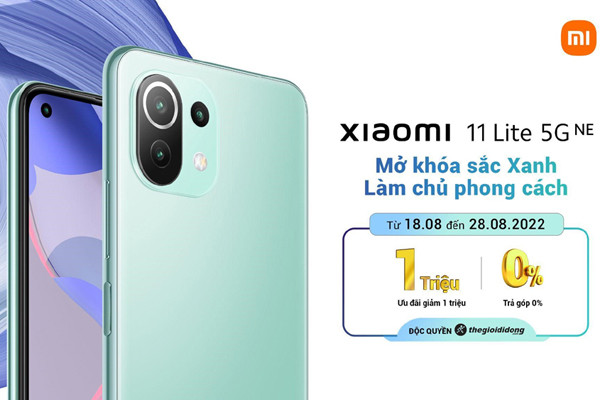 Xiaomi 11 Lite 5G NE màu xanh bạc hà: Khi công nghệ đi cùng phong cách