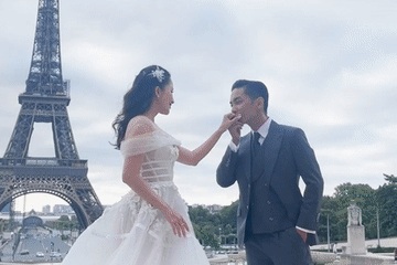 Cận cảnh buổi chụp ảnh cưới của vợ chồng Khánh Thi - Phan Hiển ở Pháp