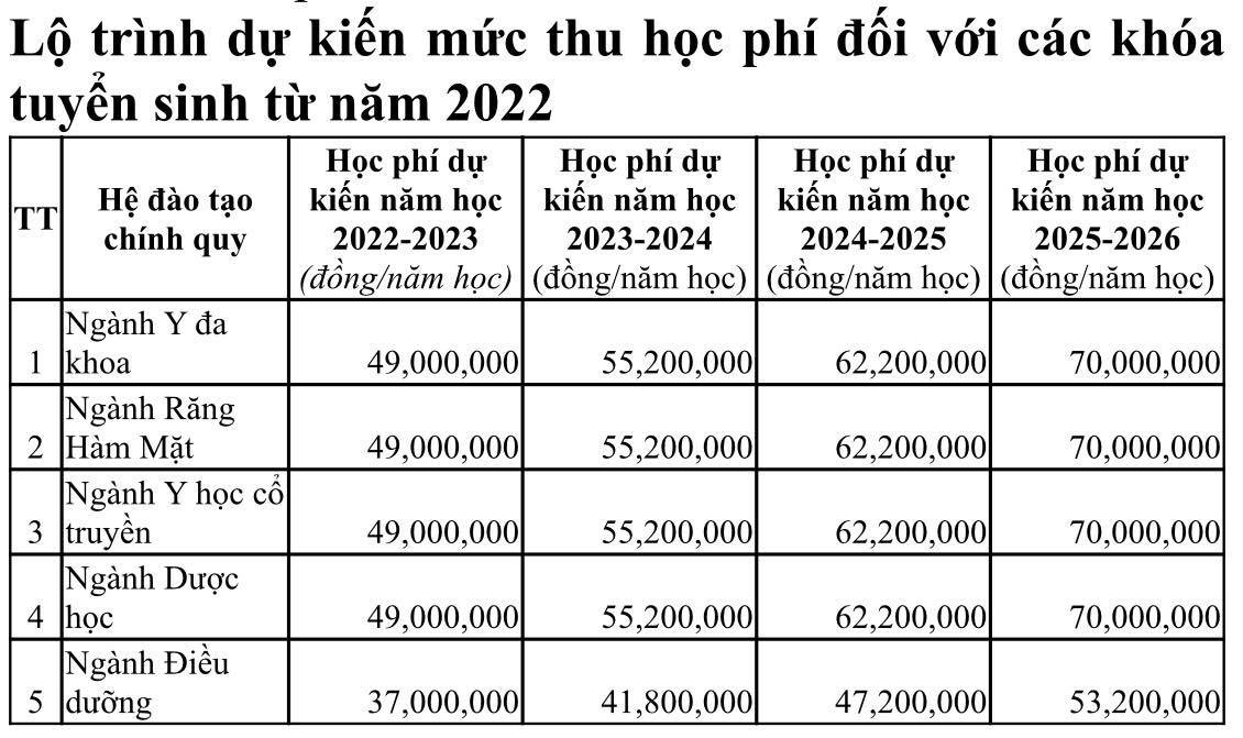 Học phí các trường đại học Y Dược phía Nam cao nhất 250 triệu/năm