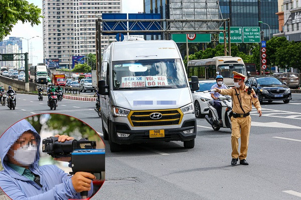 Loạt xe khách chạy như đi bộ, công an bắn tốc độ 'rùa bò'