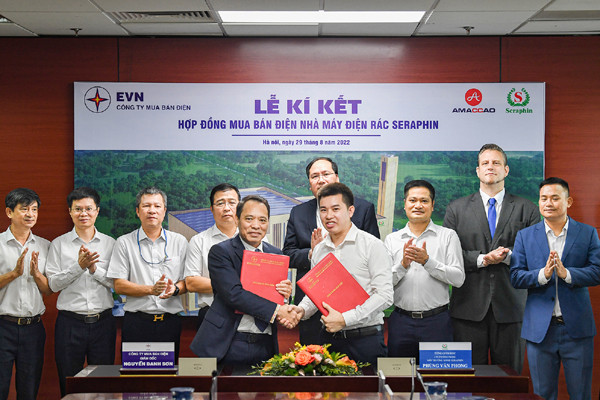 Nhà máy điện rác Seraphin ký hợp đồng mua bán điện với EVN