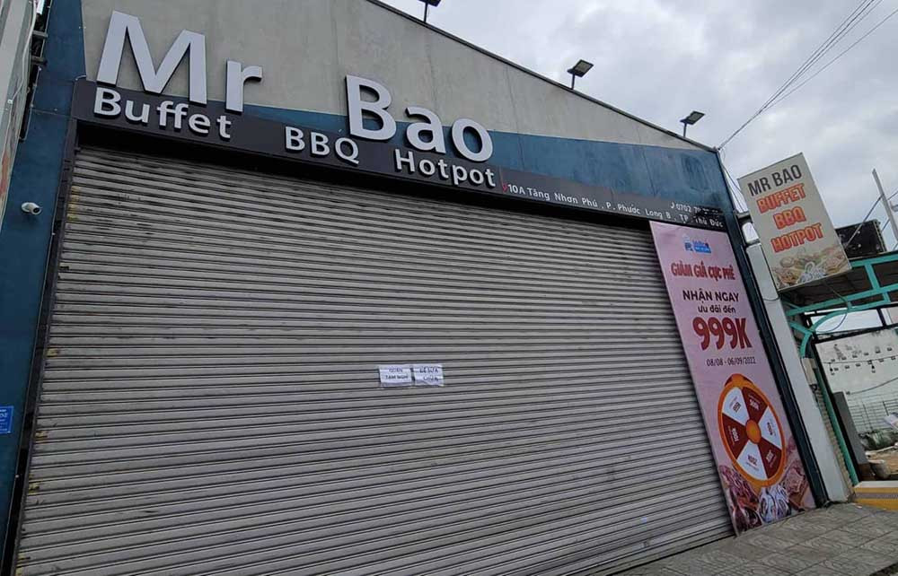 Nhà hàng MR Bao, nơi xảy ra vụ việc. Ảnh: Linh An