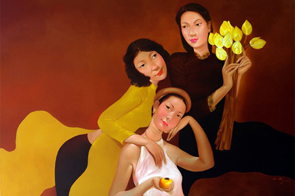 Nét đẹp phụ nữ qua hội họa trong triển lãm 'An & Huy'
