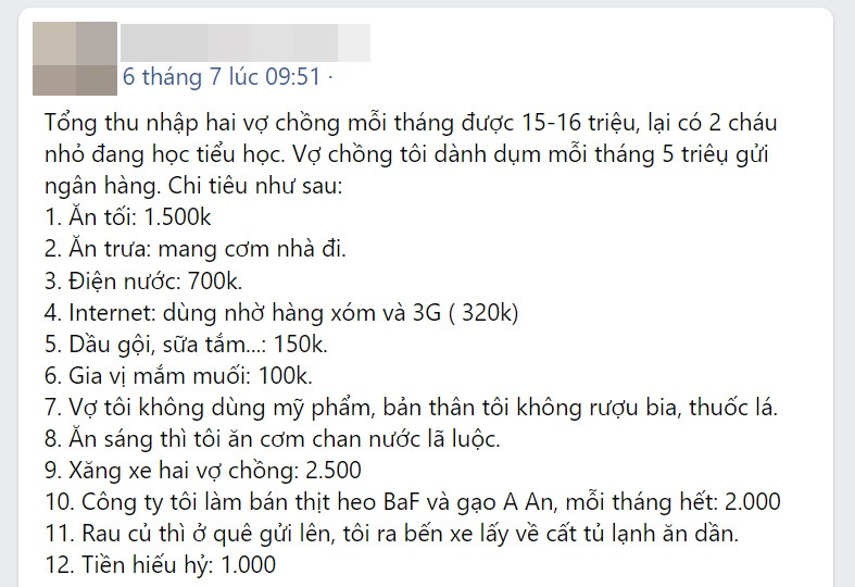 Gia đình 2 con nhỏ ở Hà Nội: Thu nhập 16 triệu vẫn dành dụm được để gửi ngân hàng  - Ảnh 1.