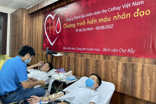 Ngày hội Hiến máu nhân đạo của nhân viên Cathay Life Việt Nam