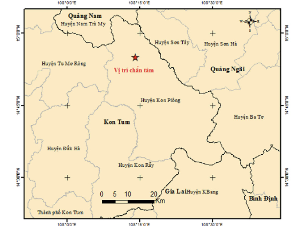 Liên tiếp 6 trận động đất trong 7 giờ ở Kon Tum - 1