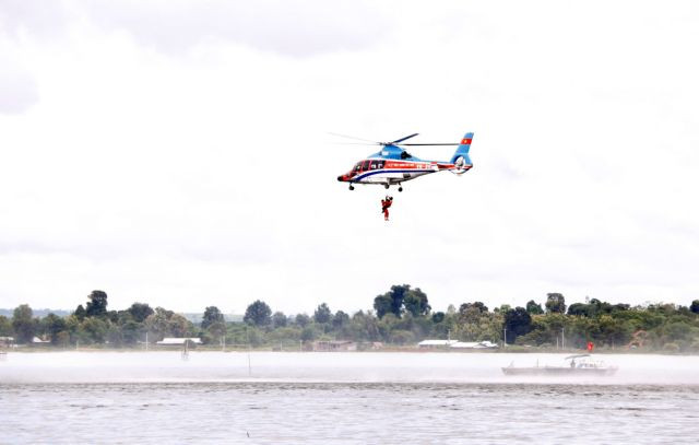 First-ever rescue drill of Laos-Vietnam-Cambodia troops