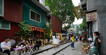 Hanoi train street coffee shops open again