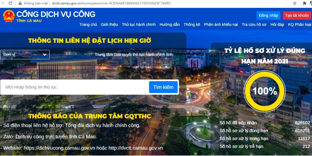 Cà Mau: 100% dịch vụ công mức 3, mức 4 đã tích hợp, kết nối với Cổng dịch vụ công quốc gia