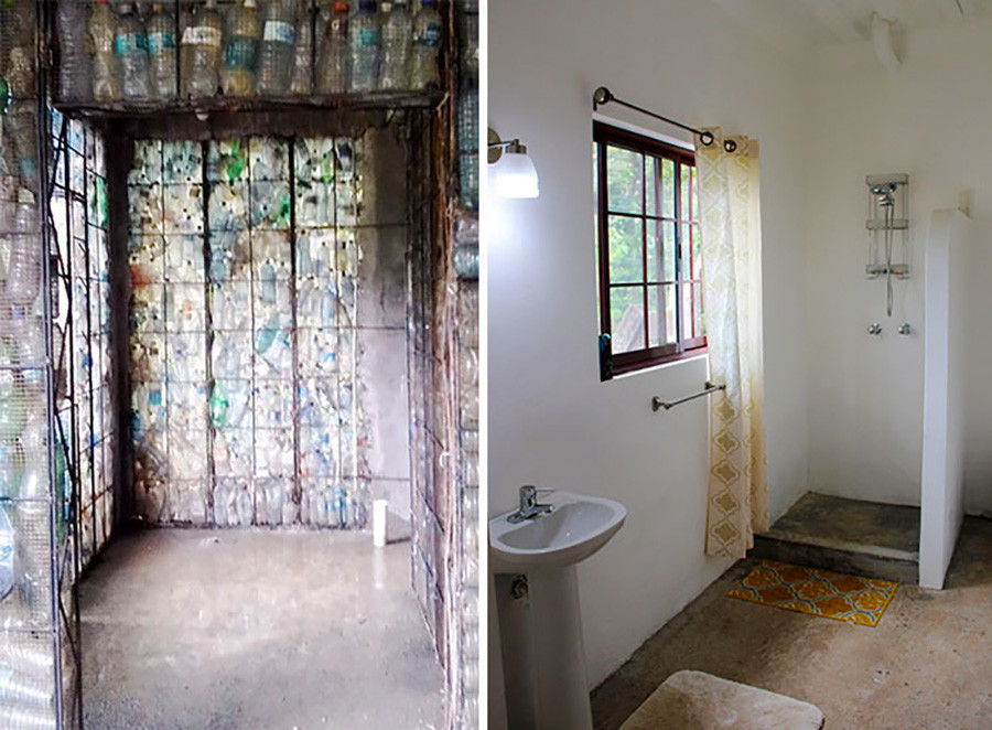 Người đàn ông xây cả ngôi làng bằng hàng triệu chai nhựa đã qua sử dụng