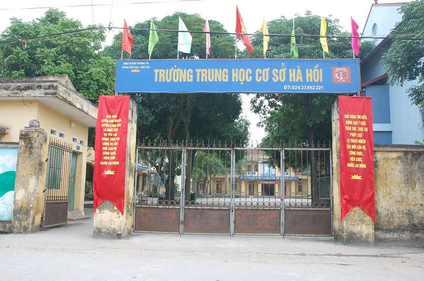 Trường THCS Hà Hồi, huyện Thường Tín, Hà Nội. Ảnh: website nhà trường.