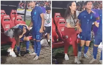 Sao Thái Lan bật khóc, được Madam Pang an ủi sau trận thua Malaysia