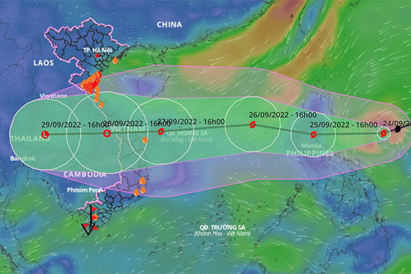 Bão Noru đi rất nhanh và mạnh, vào Biển Đông có lúc giật cấp 16