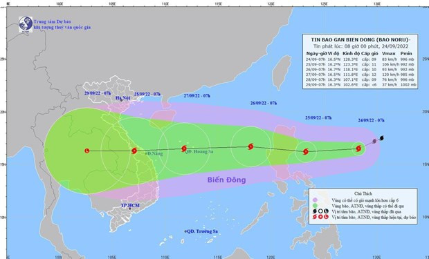 Storm Noru to enter East Sea, localities warned to stay alert