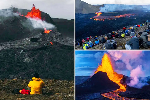 Đi xem dung nham núi lửa phun trào ngay trước mắt ở Iceland