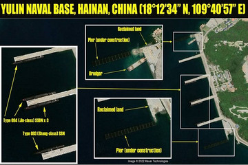 Vệ tinh phát hiện Trung Quốc mở rộng căn cứ tàu ngầm ở Hải Nam