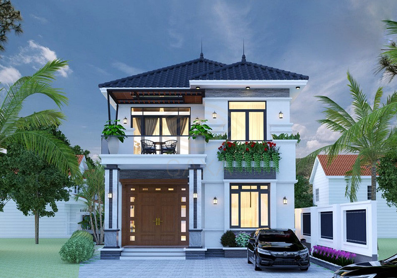 Mẫu nhà 2 tầng mái Thái đẹp giá rẻ kích thước 8,5x11,7 xu hướng xây dựng  2020 - YouTube