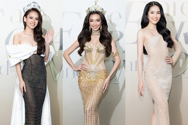 Thùy Tiên, Mai Phương rạng rỡ thảm đỏ Miss Grand Vietnam 2022