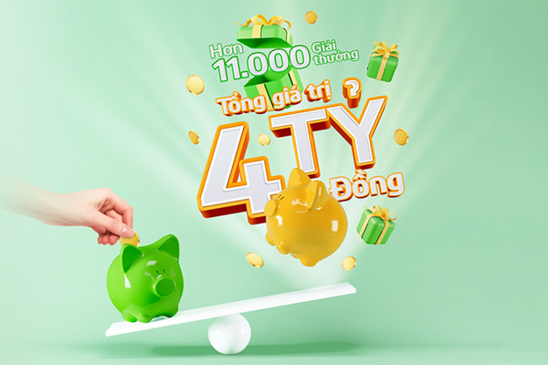 Cơ hội trúng 600 triệu đồng khi gửi tiết kiệm tại Vietcombank