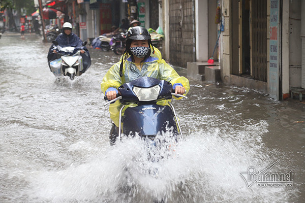 Bắc Bộ và Bắc Trung Bộ mưa nhiều ngày tới, Nghệ An, Hà Tĩnh nước lũ đang lên