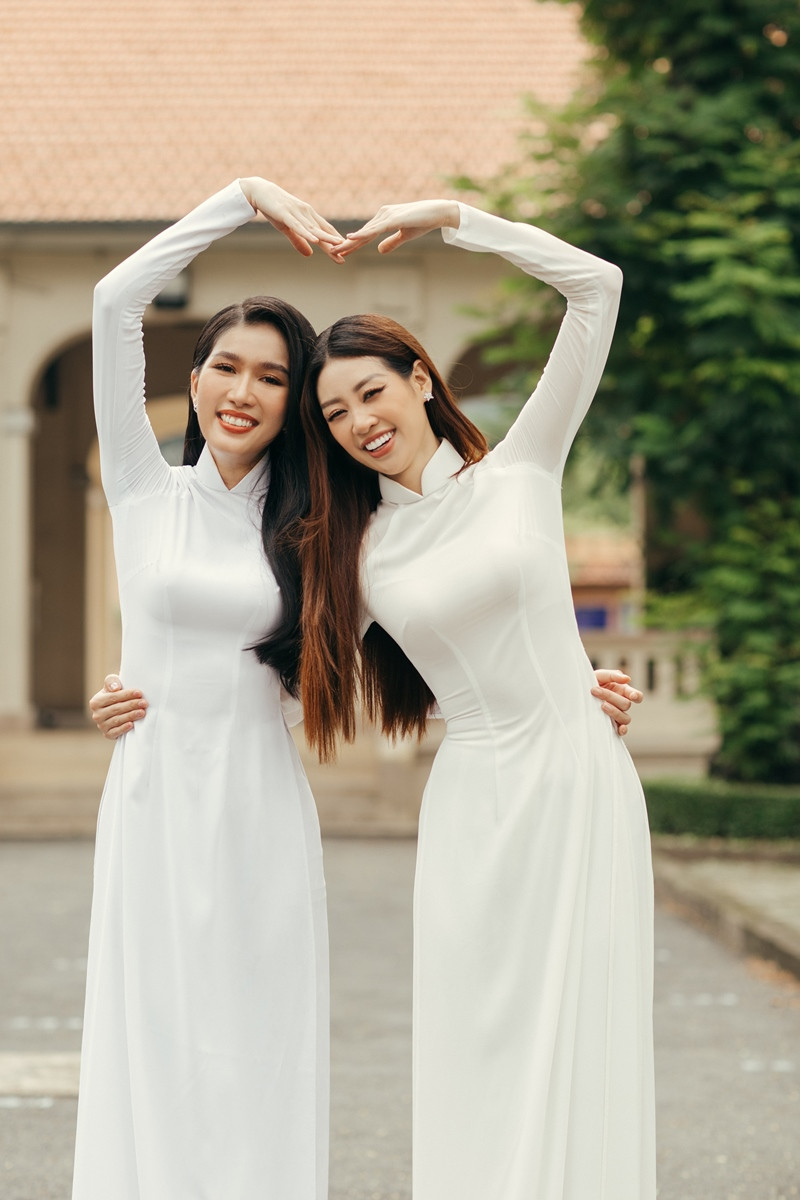 Khánh Vân, Phương Anh trong veo áo dài trắng nhớ ký ức tuổi học trò
