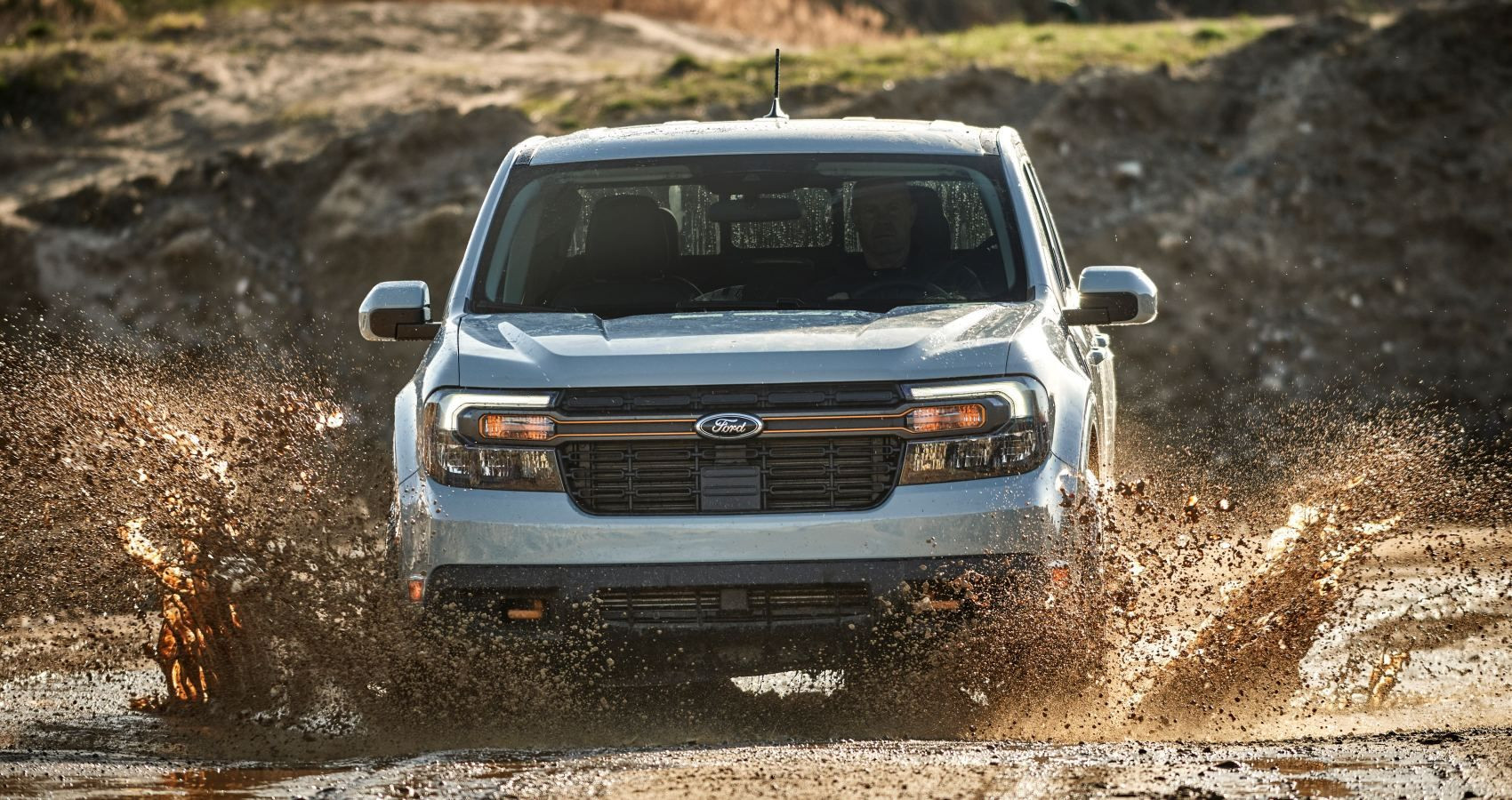 Gray 2023 Ford Maverick Tremor Front Featured