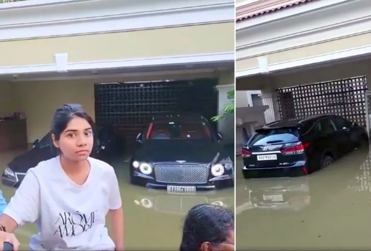 Phố nhà giàu cũng khóc vì Bentley, Lexus, Audi ngập trong nước lụt