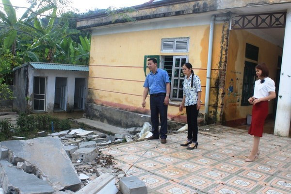 Phòng học đổ sập, 200 trẻ mầm non ở Thanh Hóa phải đi học nhờ