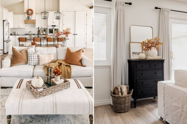 Những ý tưởng trang trí phòng khách tuyệt đẹp vào mùa thu