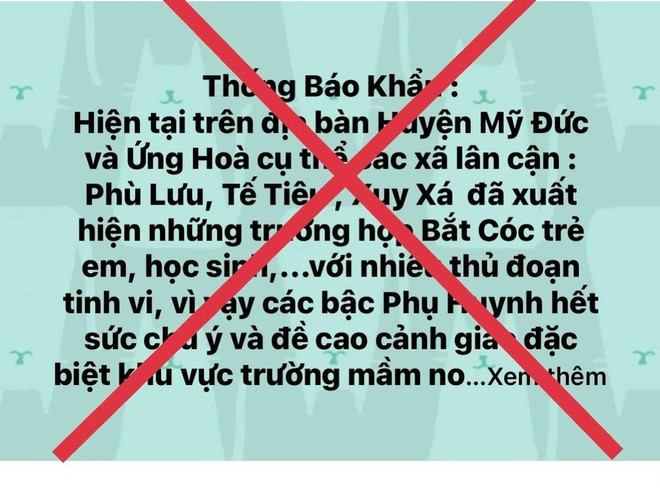 Giám đốc Công an Hà Nội: Xử nghiêm người thông tin thất thiệt ‘bắt cóc trẻ em’