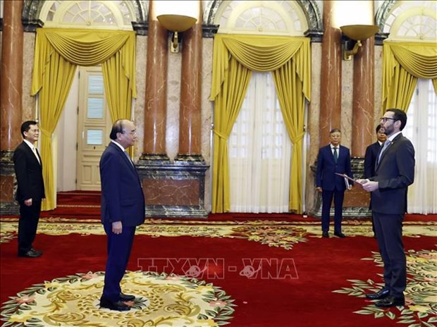 President receives Ambassadors of UK, Norway, Denmark, Czech Republic hinh anh 1