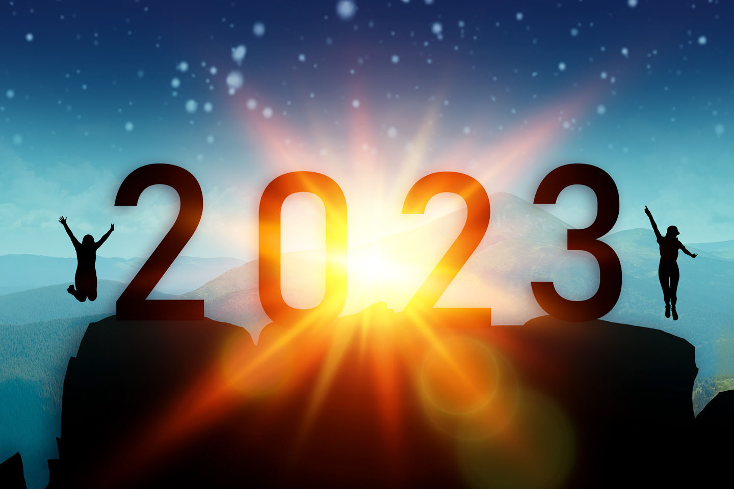 Mô hình năm mới 2023 cao 20cm trang trí tết năm mới 2023