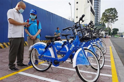 Bicycle-sharing service to be piloted in Hanoi this Tet
