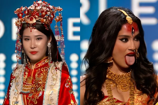 Miss Universe 2022: Hoa hậu Trung Quốc hóa cô dâu, Nepal thè lưỡi gây chú ý