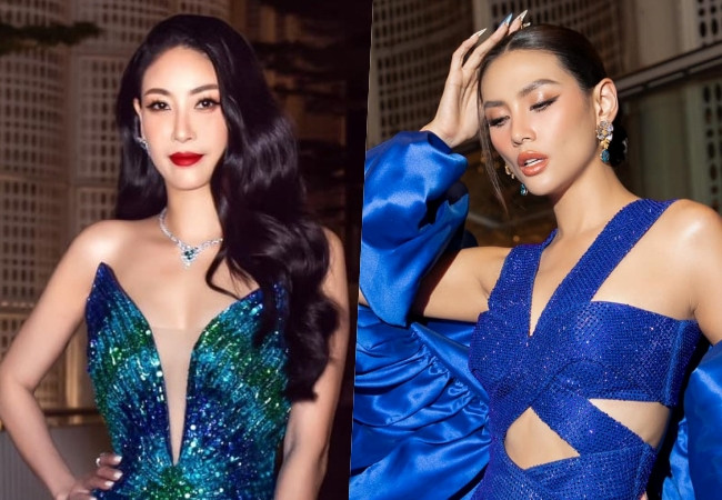 Hà Kiều Anh, Võ Hoàng Yến đẹp 'một 9 một 10' với tông xanh