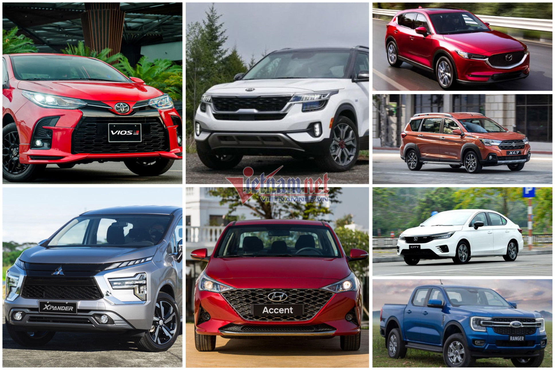 Các mẫu ô tô bán chạy nhất của 8 hãng xe phổ thông tại Việt Nam năm 2022