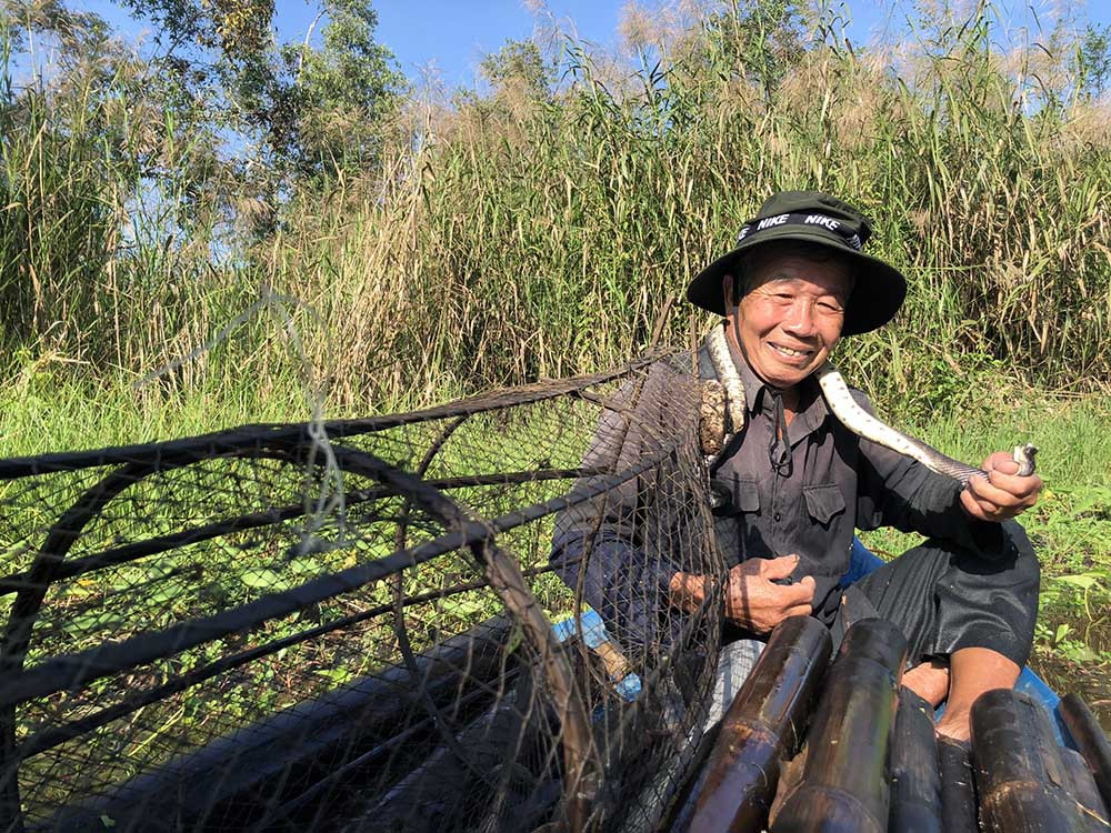 Độc đáo cuộc 'đi săn' của ông lão trong rừng U Minh Hạ