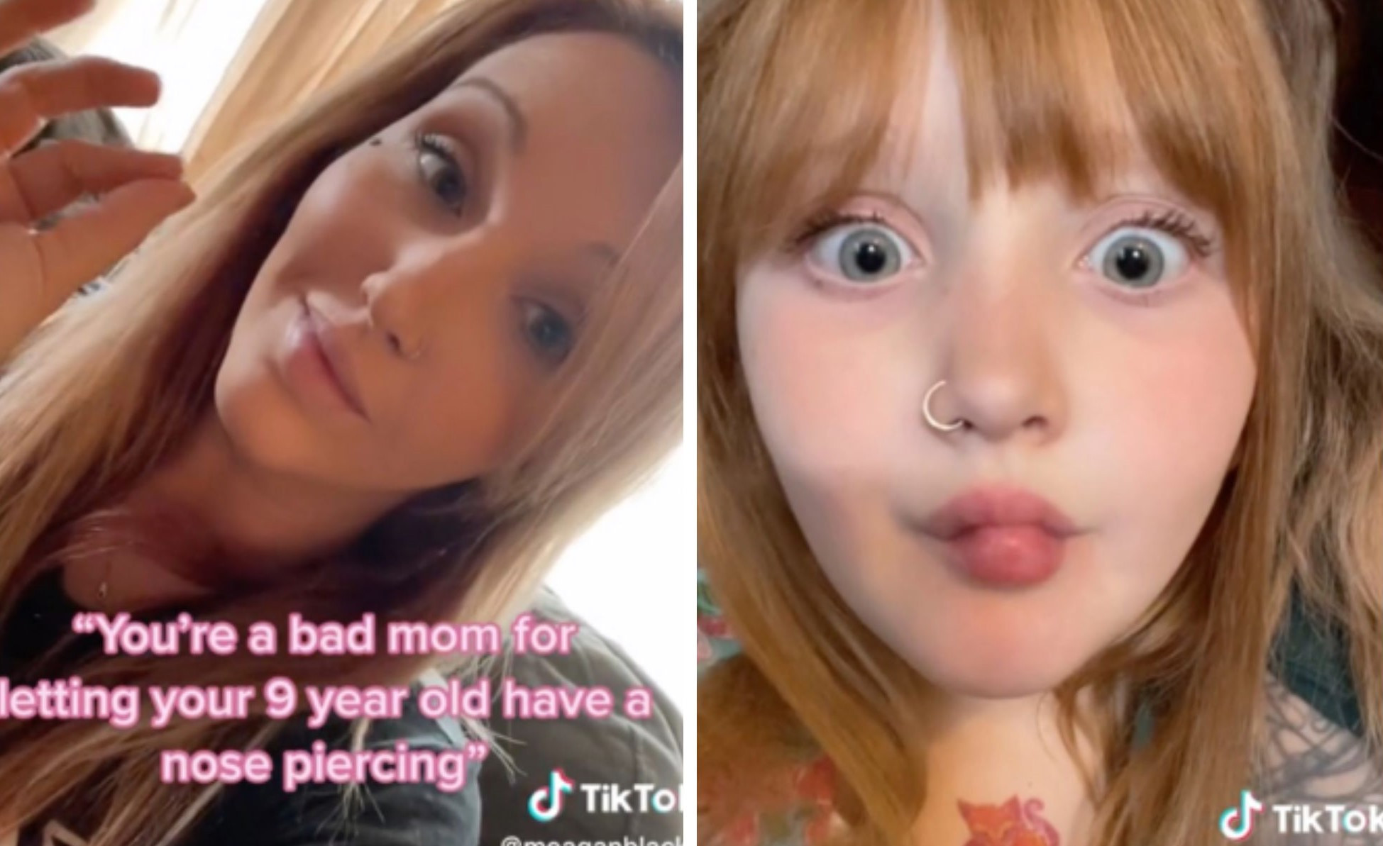 Mẹ cho con gái 9 tuổi xỏ khuyên mũi gây tranh cãi