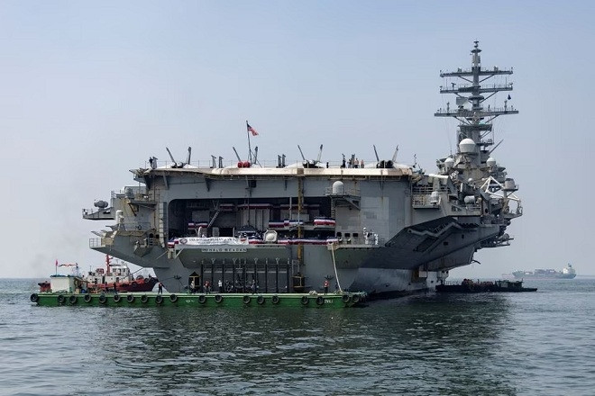 Tàu sân bay Mỹ tới Hàn Quốc
