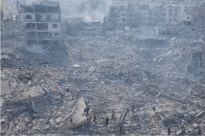 Hình ảnh Gaza thành đống đổ nát sau 6 ngày xung đột Israel-Hamas